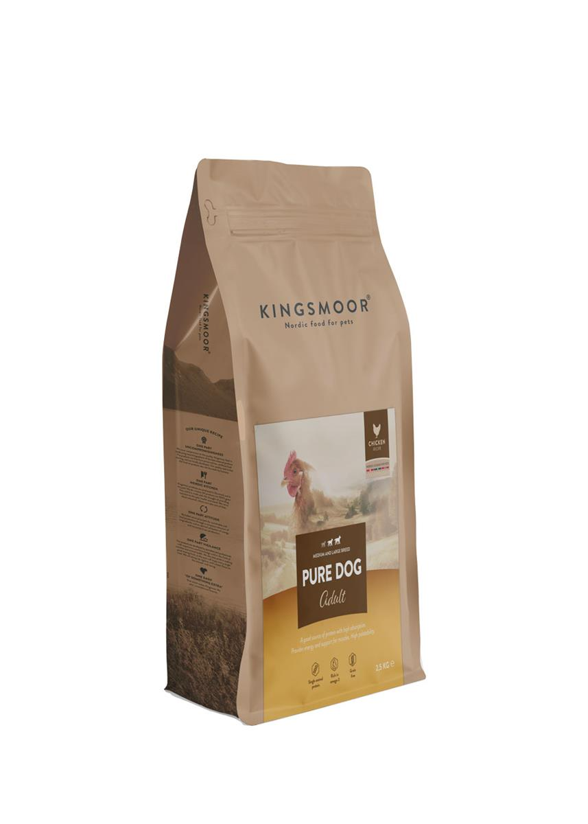 Kingsmoor Mellom og Stor Hund Kylling - Pure Chicken Large Dog