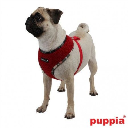 Puppia Smurf Harness A Blå / Navy L & Rød / Red L