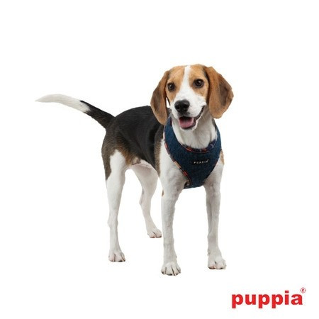 Puppia Smurf Harness A Blå / Navy L & Rød / Red L