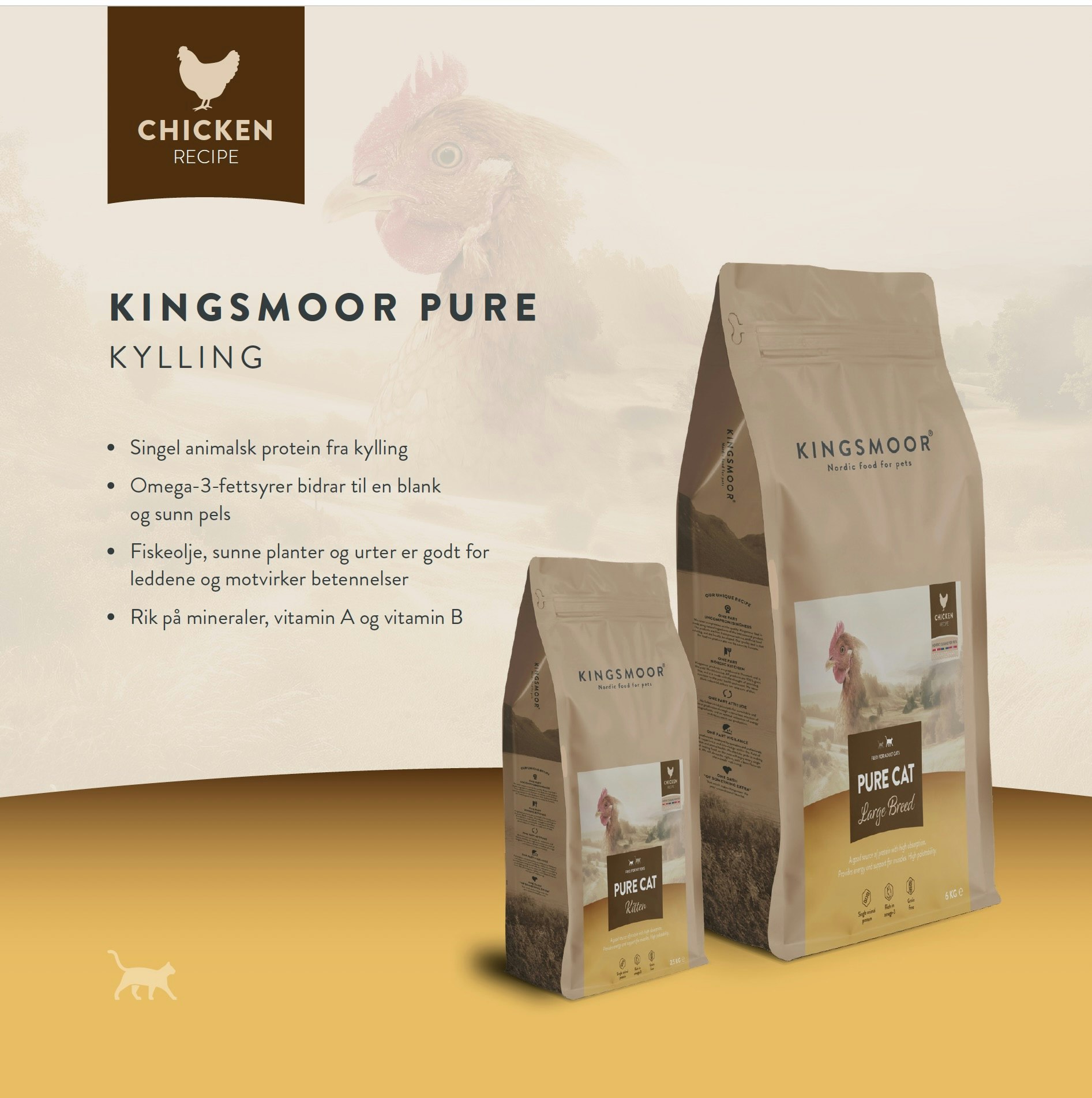 Kingsmoor Voksen Katt Kylling - Pure Chicken Adult Cat