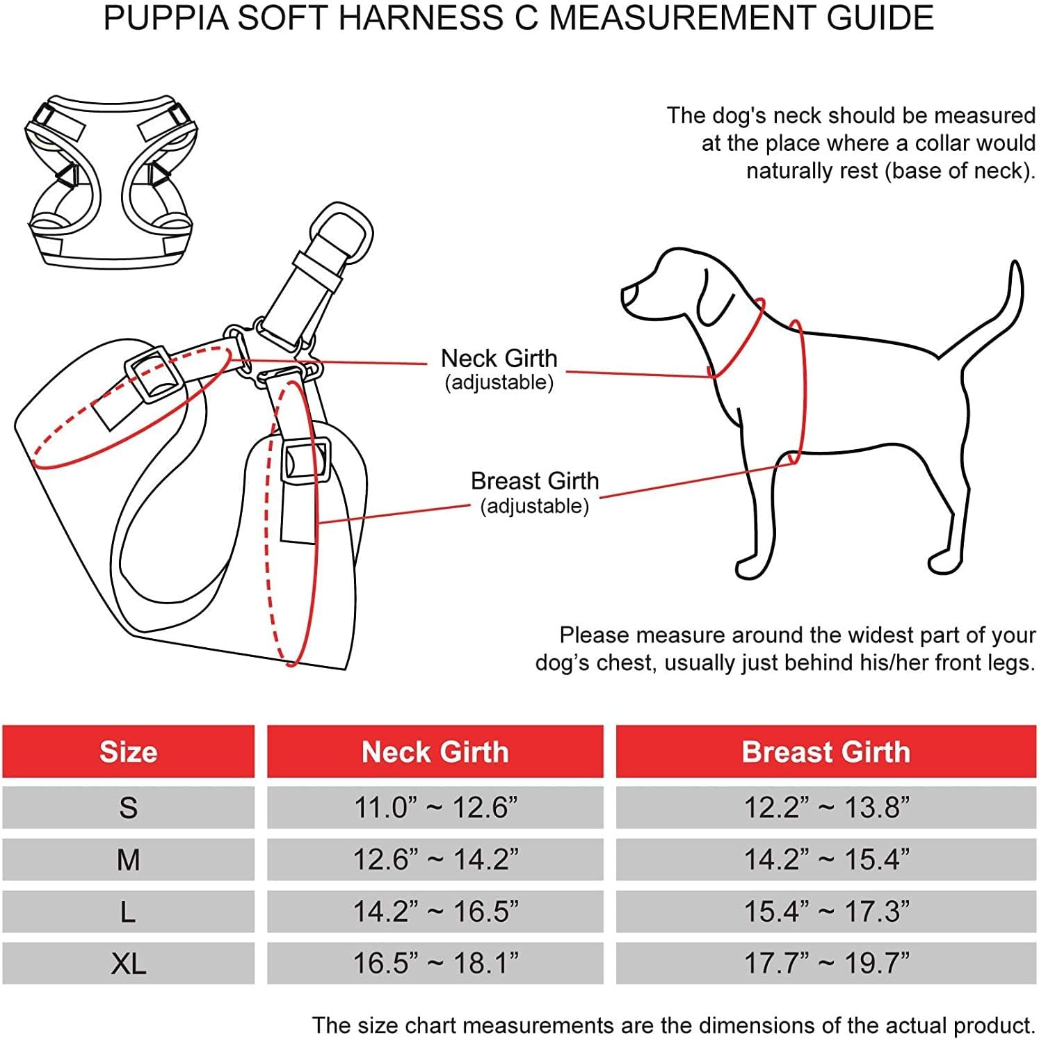 Puppia Soft Harness C Sort / Black