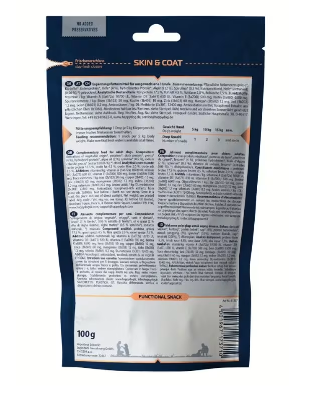 Happy Dog Care Snack Skin&Coat 100g