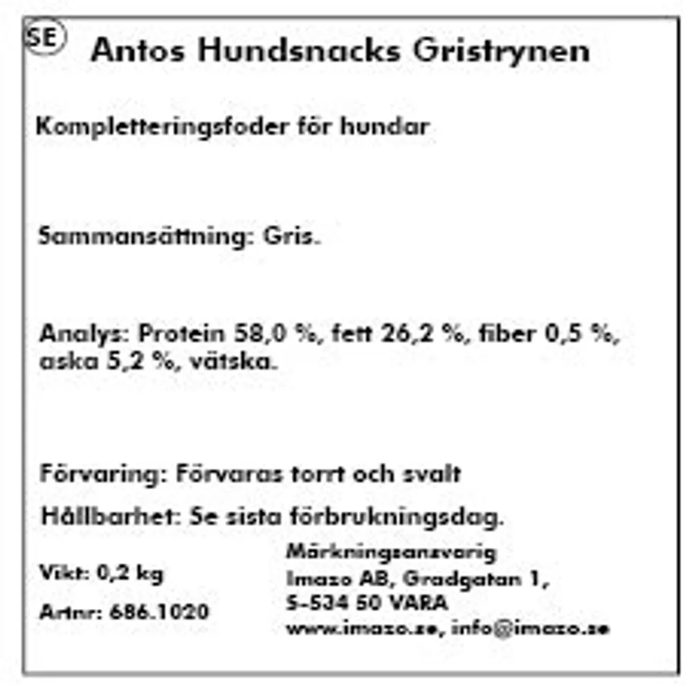 Antos Puffede Grisetryner stk