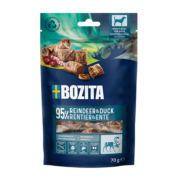 Bozita Snacks Meaty Bites Reindeer & Duck 70g