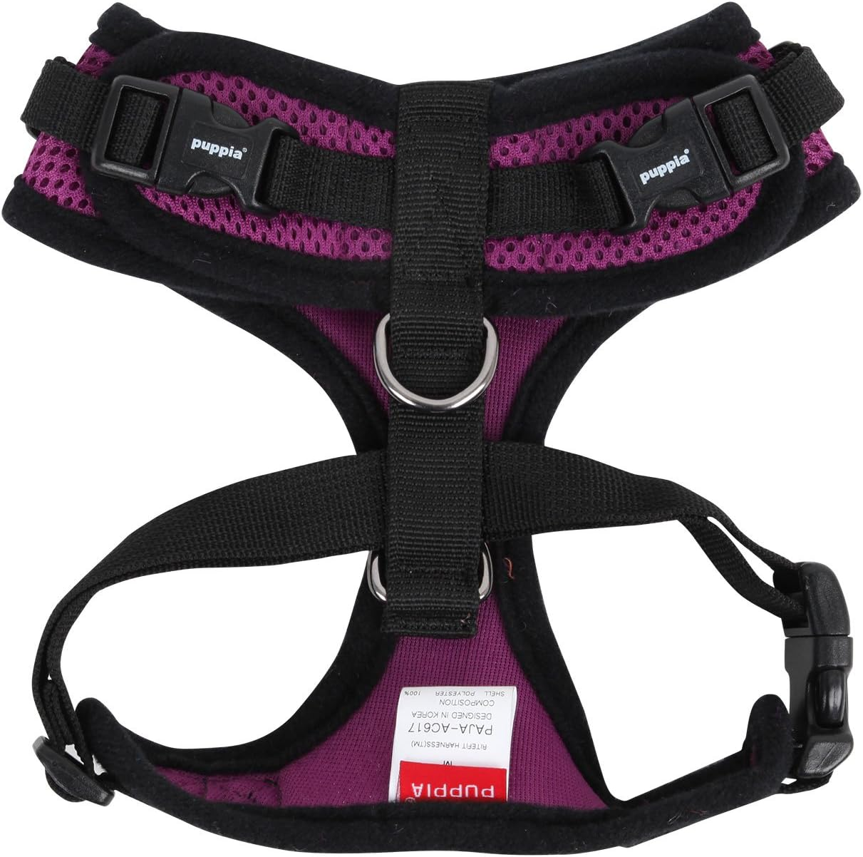Puppia Ritefit Air Mesh Harness Lilla / Purple med justering i både nakke og bryst