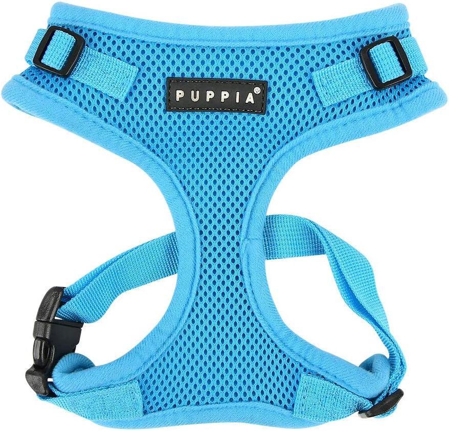 Puppia Ritefit Air Mesh Harness Lys blå / Sky Blue med justering i både nakke og bryst