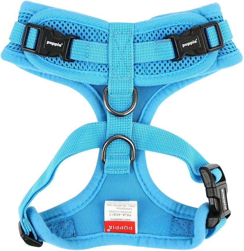 Puppia Ritefit Air Mesh Harness Lys blå / Sky Blue med justering i både nakke og bryst