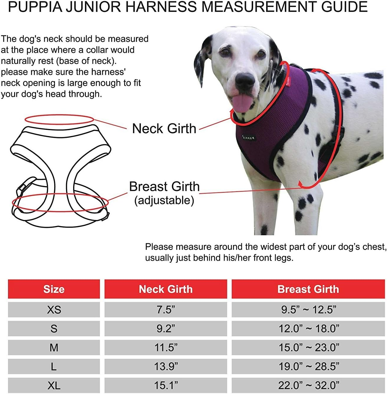 Puppia Junior Harness A Sort / Black