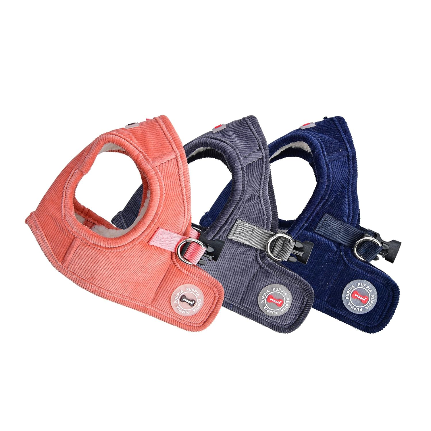 Puppia Classy Harness B Fersken/Grå/Blå // Peach/Grey/Navy