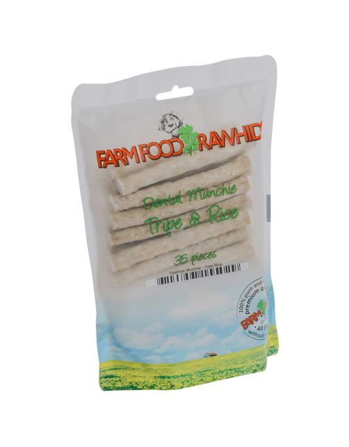 Farm Food Rawhide Munchie Tripe & Rice 35stk pose - Vom og Ris