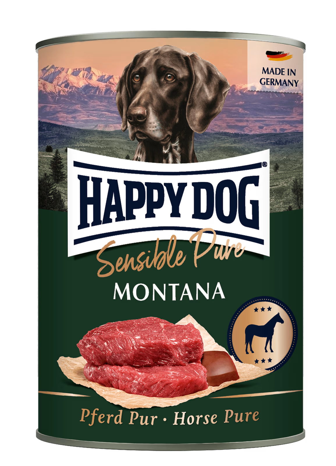 Happy Dog Boksemat Sensible Pure Montana M/Hest 400g