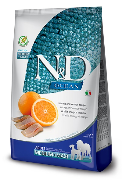 Farmina N&D Ocean Dog Herring & Orange Adult Medium & Maxi 12 Kg