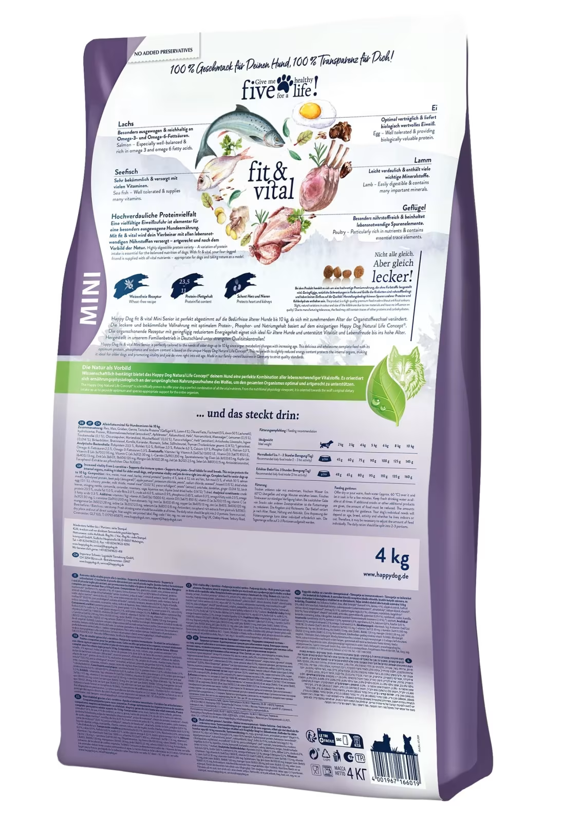 Happy Dog Fit & Vital Mini Senior 4Kg