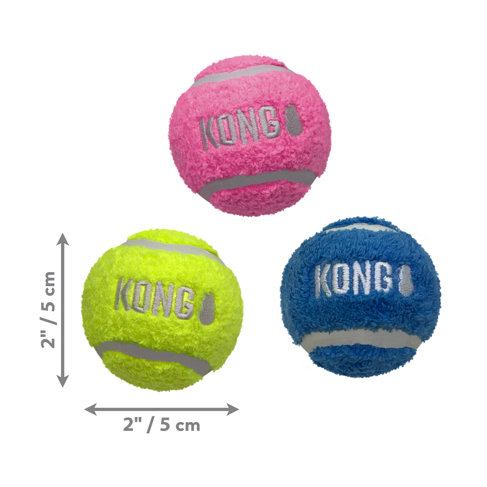 KONG Sport Softies Balls 3-pk S Assorterte farger