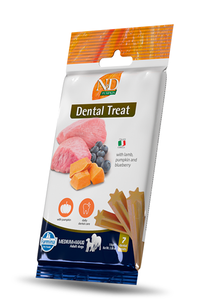 Farmina Dog Dental Treat Pumpkin Lamb & Blueberry Adult Medium & Maxi 100 Gr