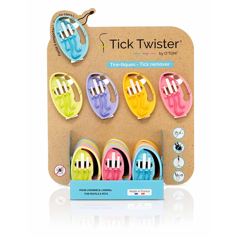 O'TOM Flåttfjærner Tick Twister ny type! Assorterte farger