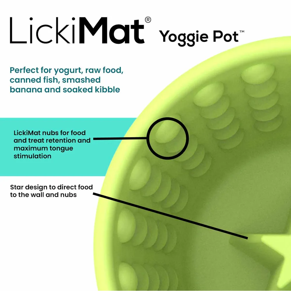 Lickimat Yoggie Pot Grøn Hundeskål