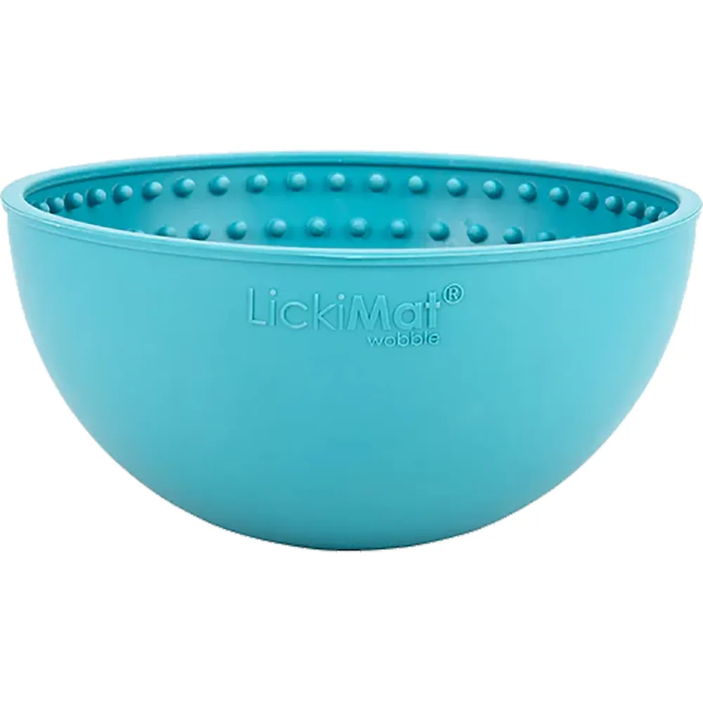 Lickimat Wobble Lys blå Hundskål 17x17x8cm