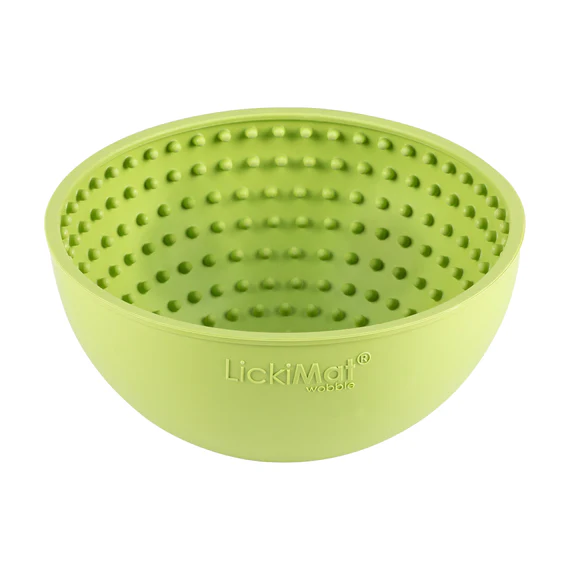 Lickimat Wobble Grøn Hundskål 17x17x8cm