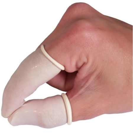 Hvite fingerkondomer til napping 100stk, ShowTech