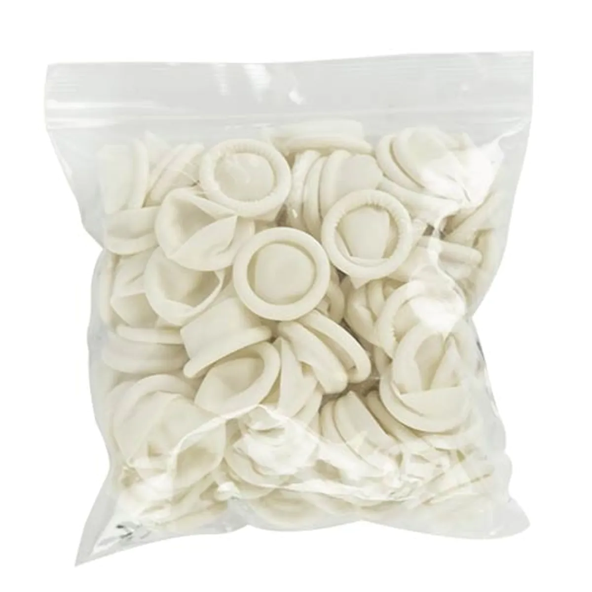 Hvite fingerkondomer til napping 100stk, ShowTech
