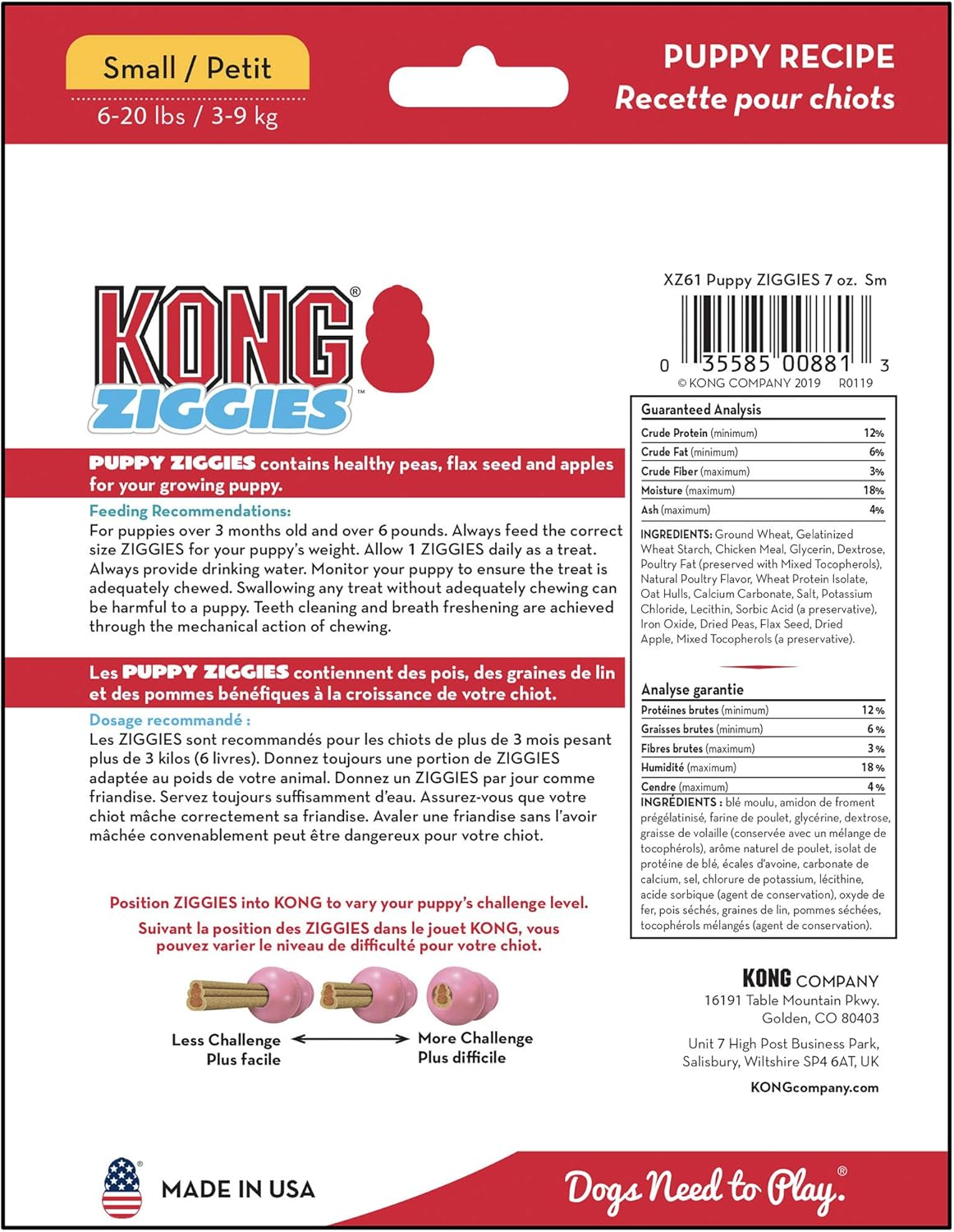 KONG Ziggies Puppy S 198g