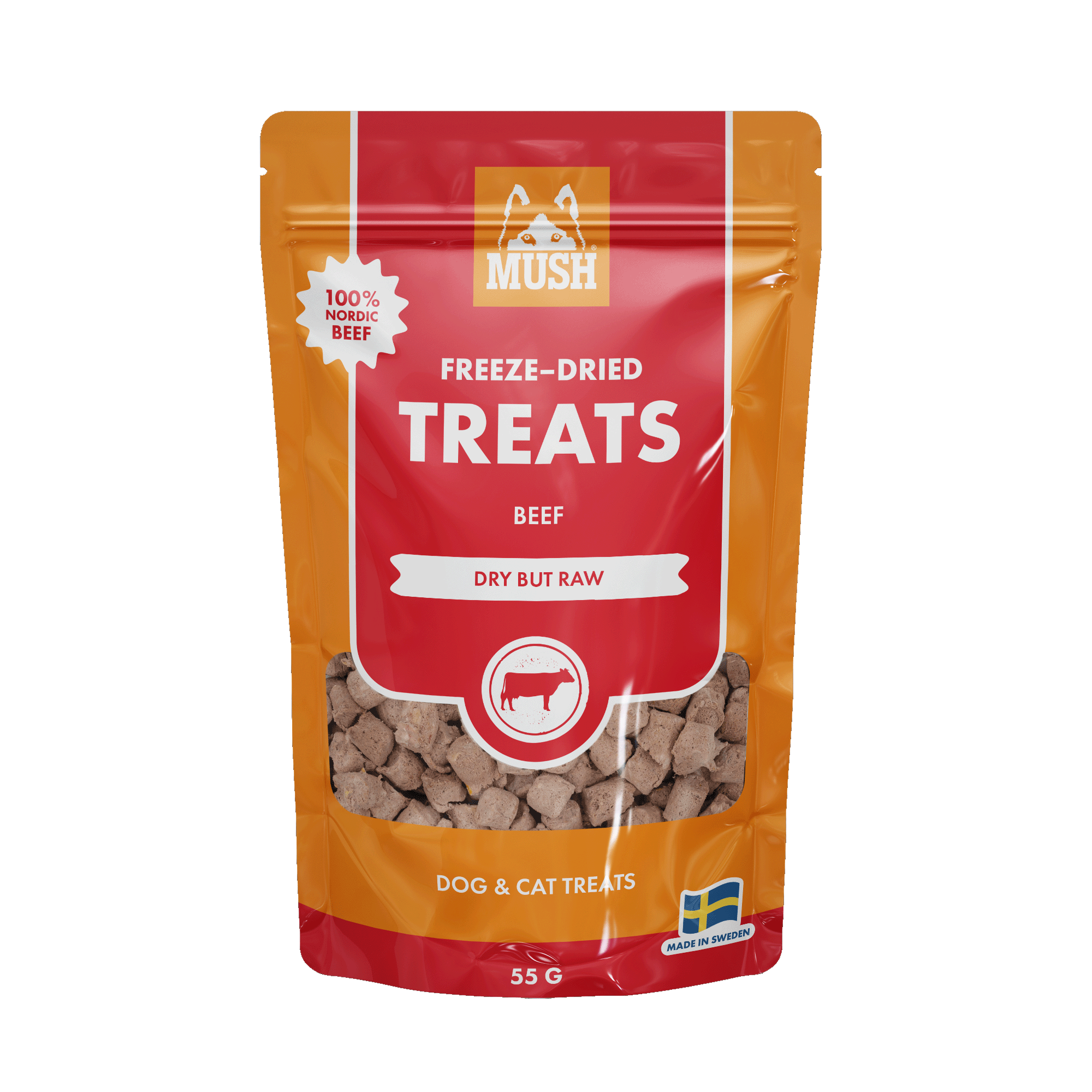 MUSH Treats Frysetørket Storfe 55g