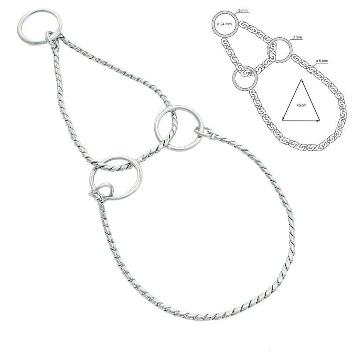 Sorma - Halv Strup Snake Ø5mm, Blank (Chrom Plated)