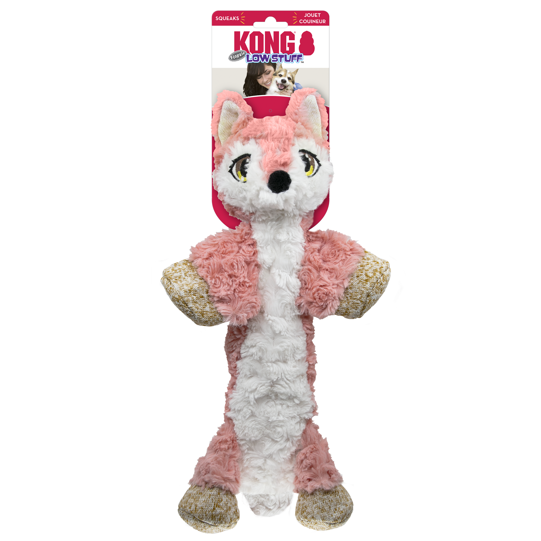 KONG Low Stuff Flopzie Fox M
