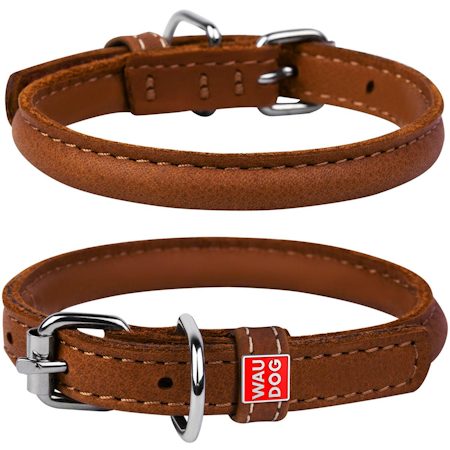 Collar Rundsydd Halsbånd "Waudog Soft" enkel Brun