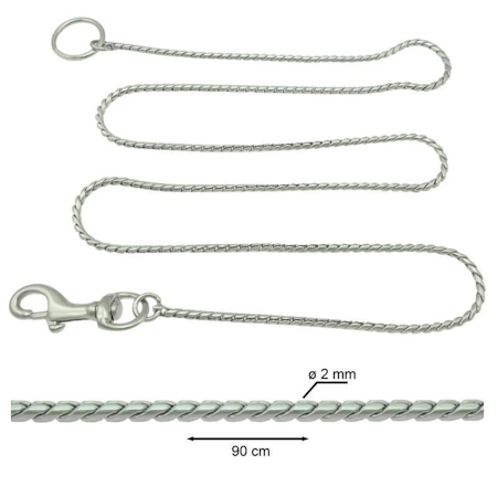 Sorma - Snake Leash Without Handle Ø2mm x 90cm chrome plated
