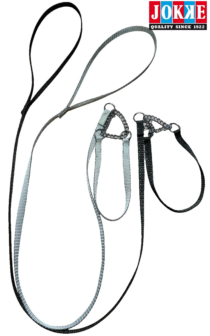 Jokke Ring kobbel med halvstrup halsbånd Sort 35-43 cm