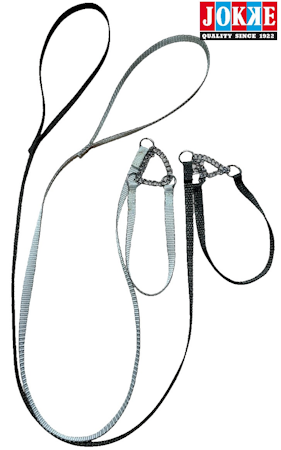 Jokke Ring kobbel med halvstrup halsbånd Sort 35-43 cm