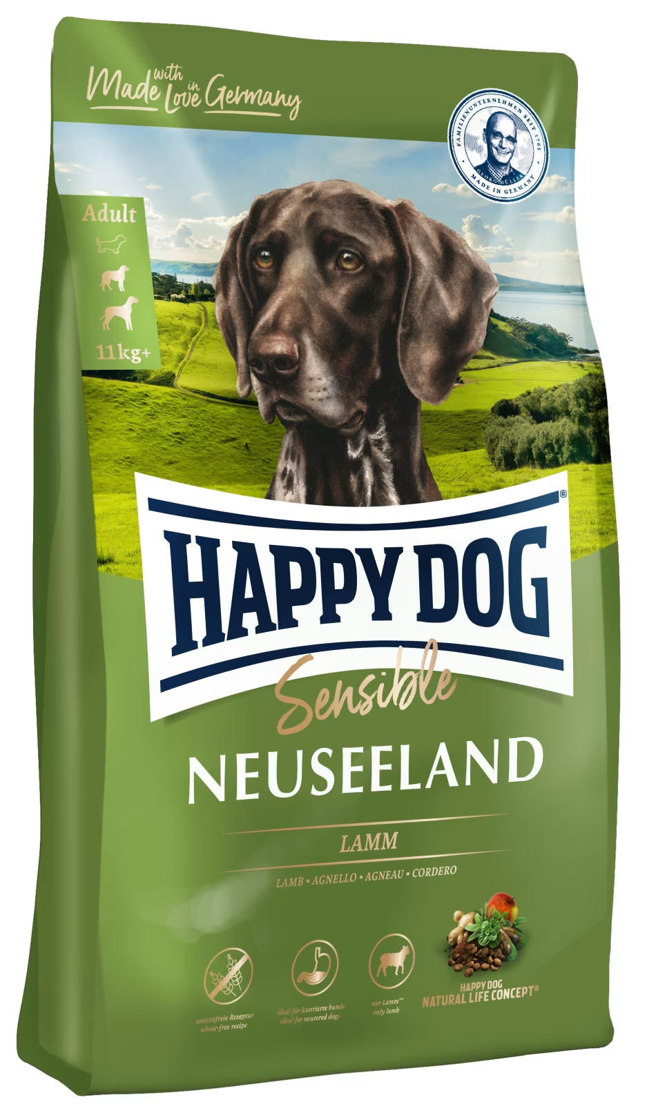 Happy Dog Sensible Neuseeland 12,5Kg M/20% Lam