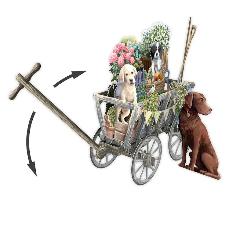 Hundkärran (6 kort med kuvert)