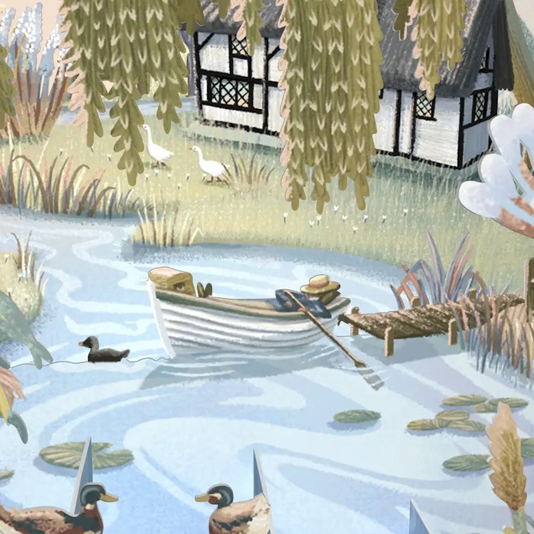 Sommar vid sjön (6 kort med kuvert)
