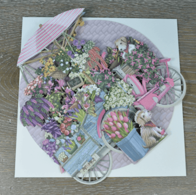 Blomstervagnen  (6 kort med kuvert)