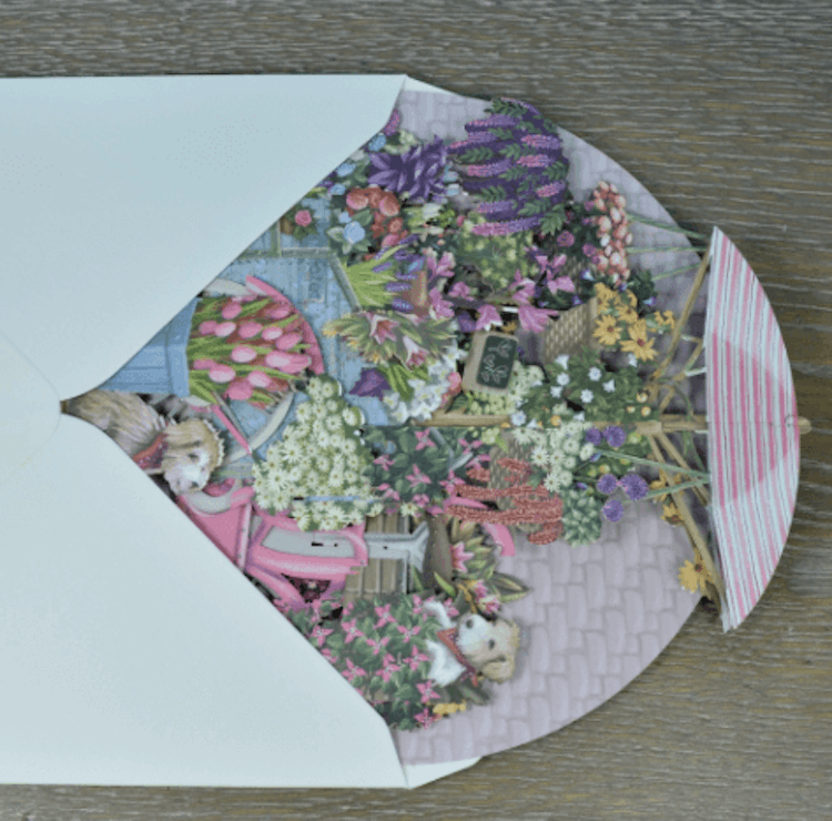 Blomstervagnen  (6 kort med kuvert)