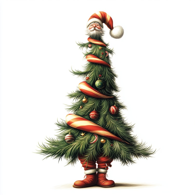 Enkelt julkort - Snurrig tomte (10 stycken)