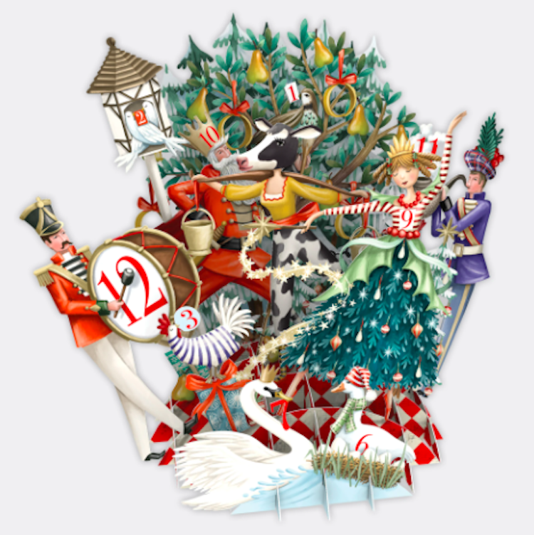 Jul i dagarna 12 (6 kort med kuvert)