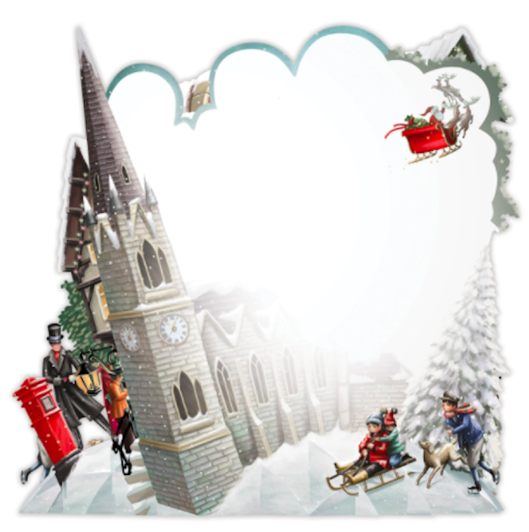 Jul hos Dickens (6 kort med kuvert)