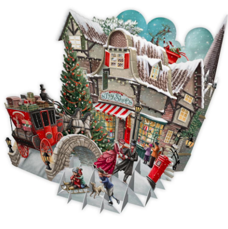 Jul hos Dickens (6 kort med kuvert)
