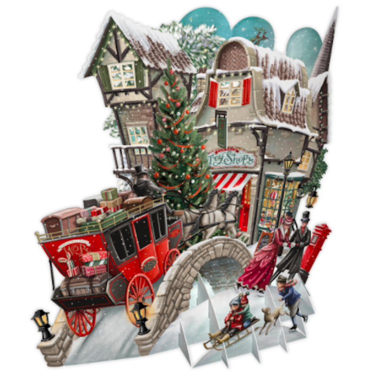 Jul hos Dickens (6 kort med kuvert)