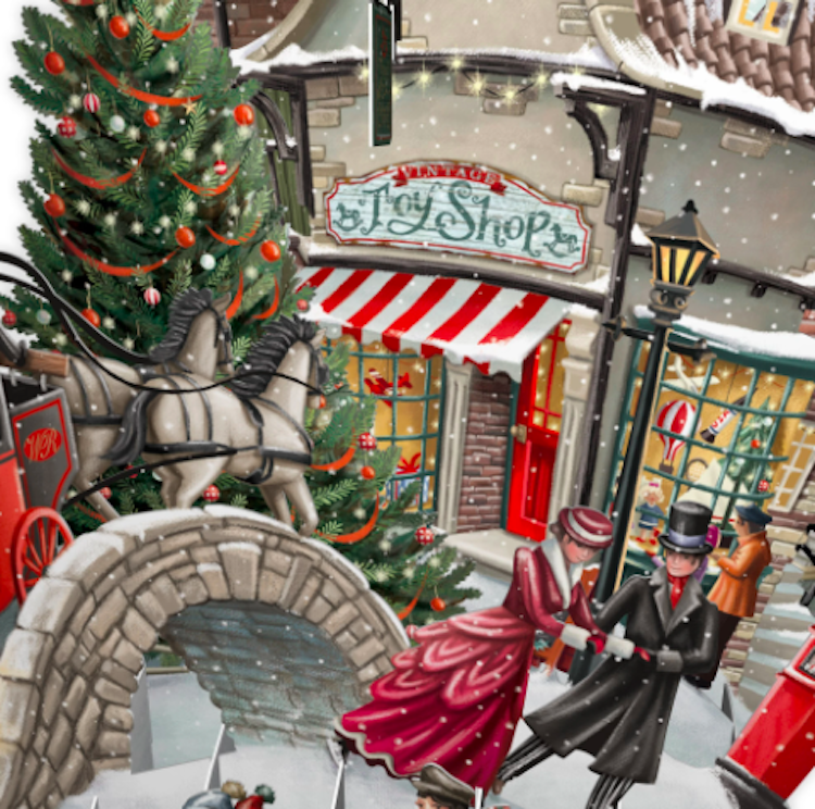 Jul hos Dickens (6 kort med kuvert)