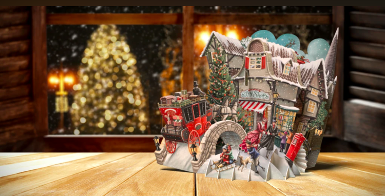 Jul hos Dickens (6 kort med kuvert)
