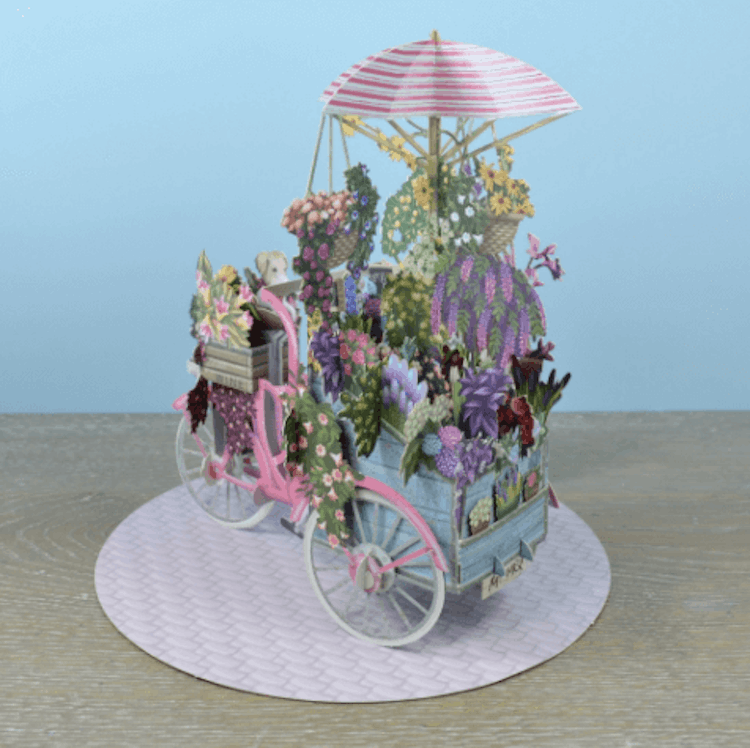 Blomstervagnen (6 kort med kuvert)