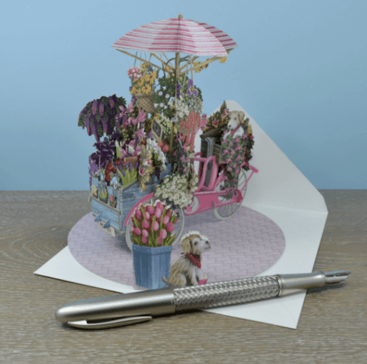 Blomstervagnen (6 kort med kuvert)
