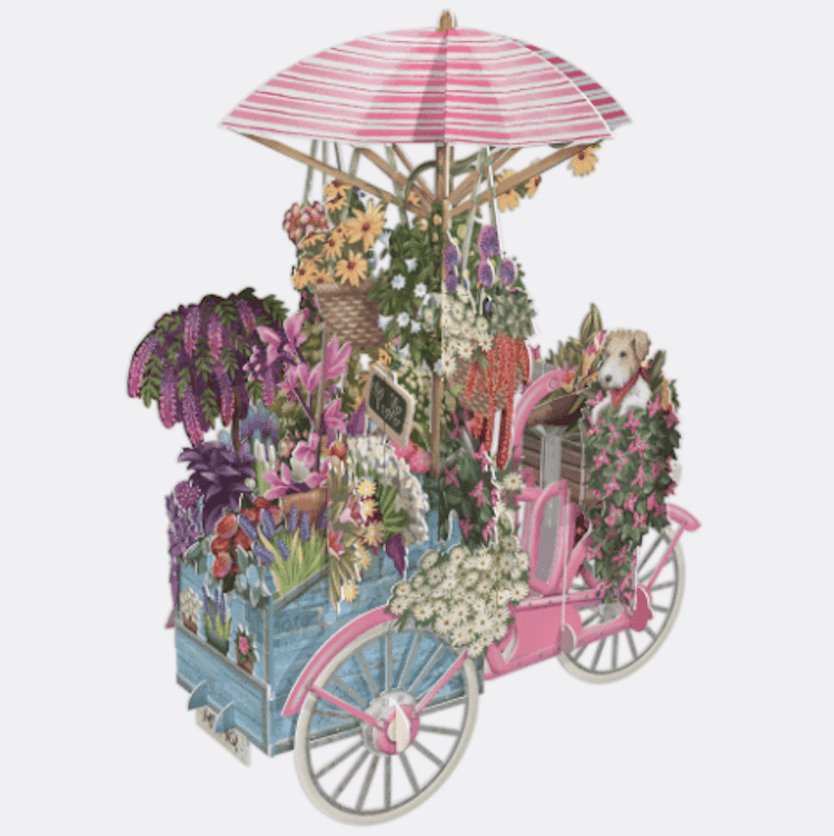 Blomstervagnen (6 kort med kuvert)