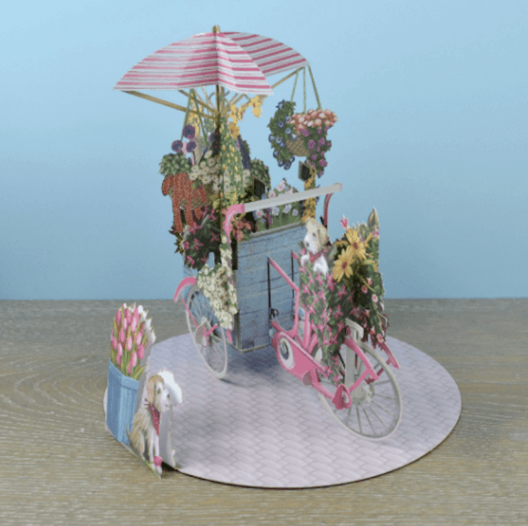 Blomstervagnen (6 kort med kuvert)