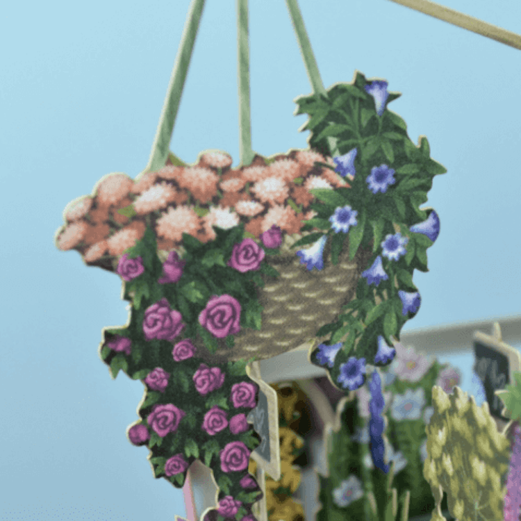 Blomstervagnen (6 kort med kuvert)